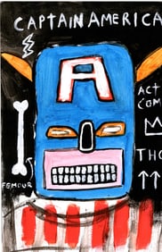 Jean Basquiat Expressionism Print on Thick Paper