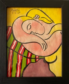 Pablo Picasso Mixed Media on Paper framed