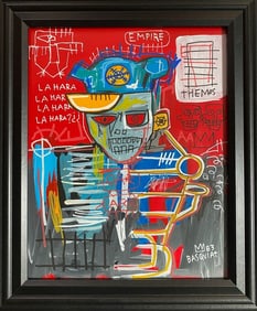 Jean Basquiat Drawing "Empire" signed Basquiat 83