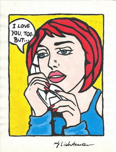 Mixed Media on Paper Roy Lichtenstein: Mixed Media on Paper Roy Lichtenstein.After artist Size: 8 1/4 x 11 3/4.It is being sold in the manner or style of the artist.Good Condition See Photos.We pack & Ship for you. We take care of the ship