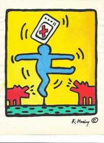 Jean Basquiat Expressionism Print on Thick Paper.