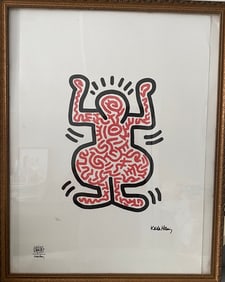 Keith Haring Lithograph on thick paper numbered 85/150