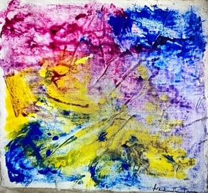 Vintage Signed Helen FrankenthalerI Painting Oil On Canvas