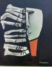 Abstract Signed GUAYASAMIN Oil Painting On Canvas