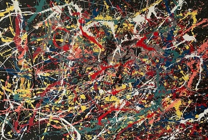Jackson Pollock Abstract Painting on Canvas After (artist)