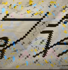 Victor Brauner Old 20th Century Modern Art Painting on Canvas