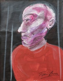 Francis Bacon British 1909 -1992. Surrealist Painting on Canvas