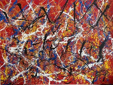 Jackson Pollock Abstract Art Painting on Canvas