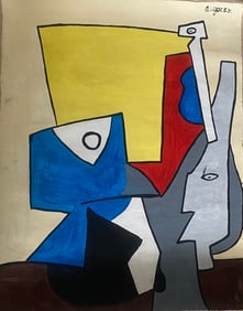 A. Gorky Old 20th Century Modern Art Painting on Canvas