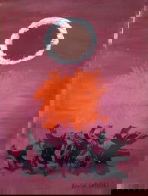 Aldolph Gottlieb Old 20th Century Modern Art Painting on Canvas