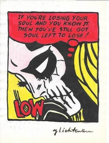 Roy Lichtenstein drawing on Paper