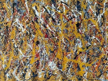 XL Jackson Pollock Abstract Painting on Canvas