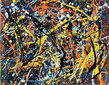 Jackson Pollock Abstract Painting on Canvas