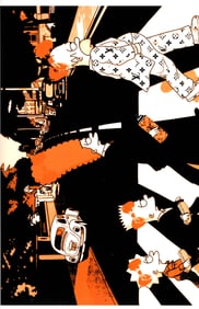 LARGE Signed Graffiti Pop Art Print Death NYC