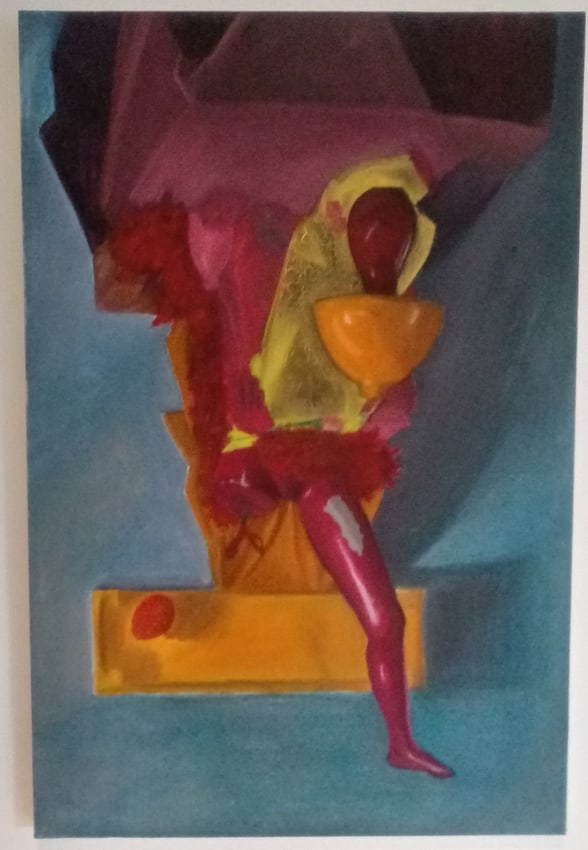 Original Contemporary Modern Painting on Canvas.: Original Contemporary Modern Painting on Canvas. size: 36 x 24 inches . No COA, No Documents.Private NY Collector. Good condition. See Photo