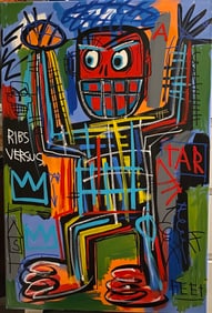 Basquiat Painting on Canvas 1984 Fits ."ERNOK"