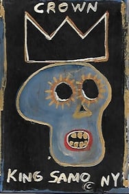 Jean Basquiat Painting Post Card - SAMO (After)