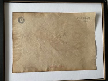 Keith Haring Drawing, Stamp on Verso