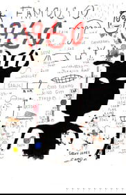 Jean-Michel Basquiat Expressionism Hand Painting Drawing on Cardboard Paper