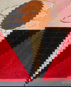 Klint Old 20th Century Modern Art Painting on Canvas