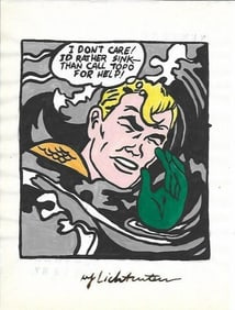 Roy Lichtenstein drawing on Paper