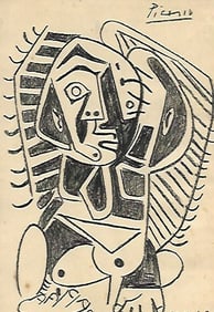 Picasso Drawing Mixed Media on Paper