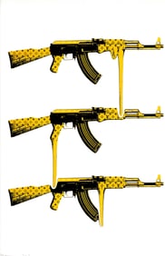 LARGE Signed Graffiti Pop Art Print Death NYC