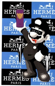 LARGE Signed Graffiti Pop Art Print Death NYC