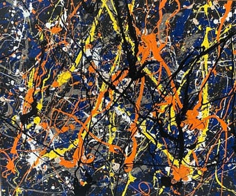 Jackson Pollock Abstract Painting on Canvas