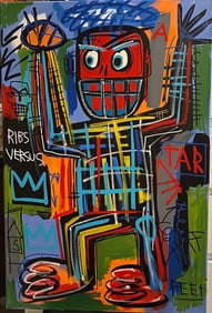 Basquiat Painting on Canvas 1984 Fits ."ERNOK"