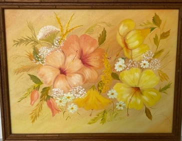 Painting on Canvas Framed Hand painted by artist