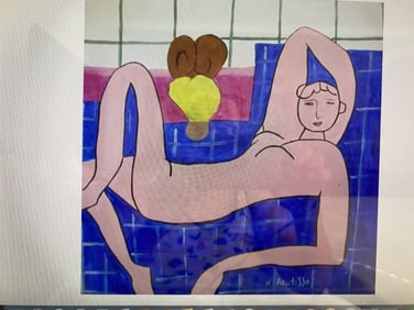 Vintage Abstract Canvas Henri Matisse, Modern Art 20th Century.After