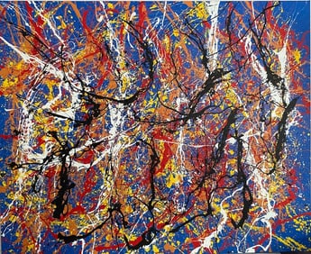 Jackson Pollock Abstract Painting on Canvas