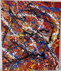 Jackson Pollock Abstract Painting on Canvas