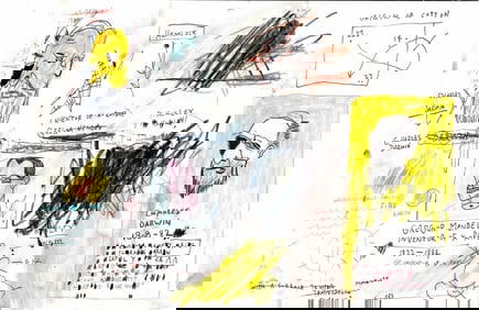 Jean Basquiat Expressionism Print on Thick Paper.