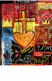 Jean Basquiat Expressionism Print on Thick Paper.