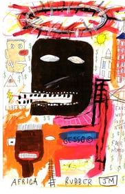 Jean Basquiat Expressionism Print on Thick Paper.