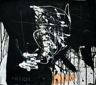 Millares Modern Old 20th Century Art (After Artist)