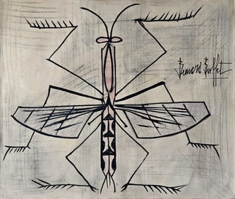 Bernard Buffet Modern Art 20th Century Painting On Canvas (after Artist)