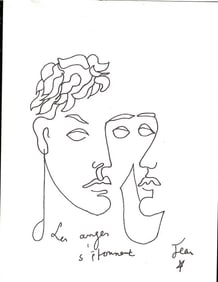 Jean Cocteau Fine Art drawing/print Ink on Paper