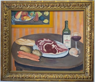 Vintage Oil Painting Still Life