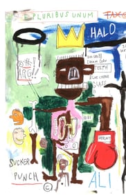 Jean Basquiat Expressionism Print on Thick Paper.
