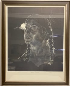 Kirk Indian Princess Lithograph Framed