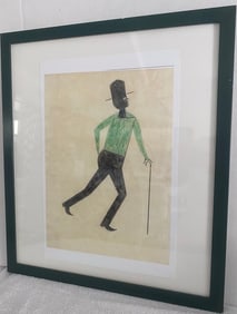 Bill Traylor Print on Paper framed