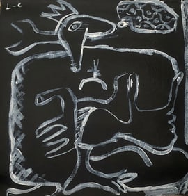 Le Corbusier Old 20th Century Modern Art Painting on Canvas