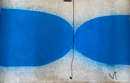 Abstract Painting on Canvas Signed VP