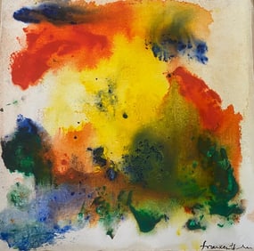 Frankenthaler Old 20th Century Modern Art Painting on Canvas