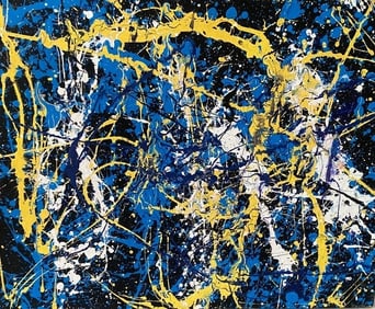 Jackson Pollock Abstract Painting on Canvas