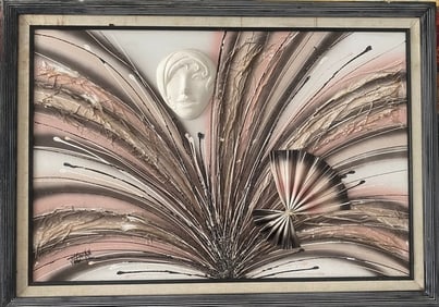 3 D affect Painting on Canvas Framed ready to hang