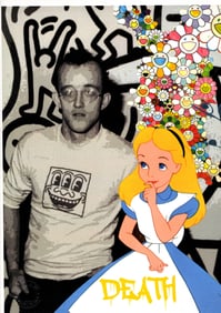 LARGE Signed Graffiti Pop Art Print Death NYC